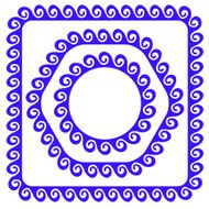 Blue Ornamental Frames