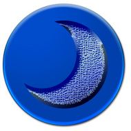 Metallic moon button