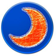 Surrealistic moon icon