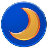 Orange moon icon