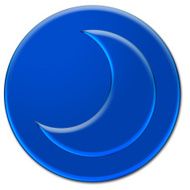 Glassy blue moon