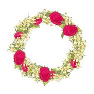 Watercolor flowers wreath N2