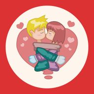 Valentine's day couple theme elements N14