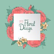floral frame N138