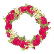 Watercolor flowers wreath N3