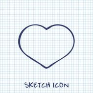 vector sketch icon of heart N2