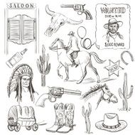 Hand drawn Wild West Collection