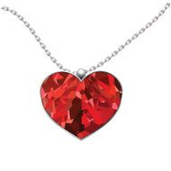 Valentines Day heart pendant isolated on white background N2