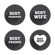 Best wife husband and friend icons N15