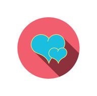 Love heart icon Couple romantic sign N10