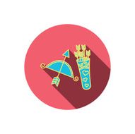 Amour arrows and bow icon Valentine weapon sign N5