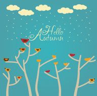 Vector card - Hello Autumn