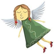 Fairy angel isolated on white background