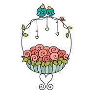 birds sitting on basket
