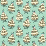 pattern with birds on the cake