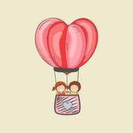 Cute kids in creative hot air balloon N2