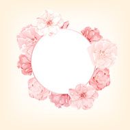 Pink floral frame N2