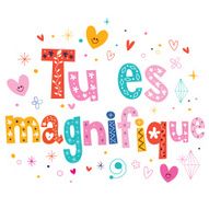 tu es magnifique French love phrase
