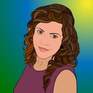 Portrait of a smiling curly-haired girls