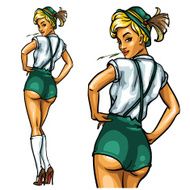 Pretty Bavarian girl Oktoberfest Pin Up