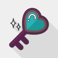 valentine's day heart bow and arrow flat icon