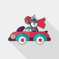 wedding couple flat icon with long shadow eps10 N39