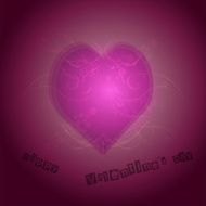 Pink Heart Shape With Background