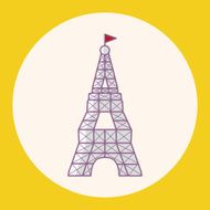 Eiffel Tower theme elements vector eps