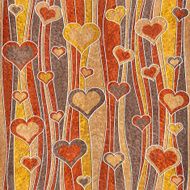 Romantic hearts - decorative pattern wood texture N2