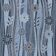 Floral wallpaper - waves decoration jeans texture