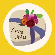 Valentine's day theme presents elements vector