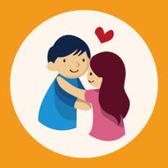 Valentine's day theme love couple elements vector N3
