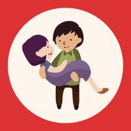 Valentine's day theme love couple elements vector N5