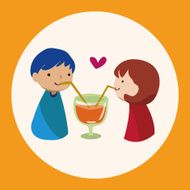 Valentine's day theme love couple elements vector N6