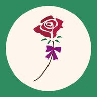 Valentine's Day flower flat icon elements background eps10