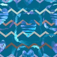 Seamless pattern with grunge hearts N19