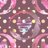 Seamless pattern with grunge hearts N20