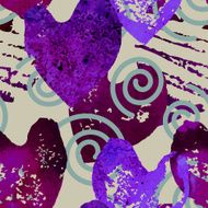 Seamless pattern with grunge hearts N21
