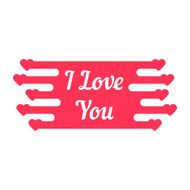 pink i love you melted sign
