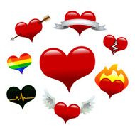 Heart icons collection