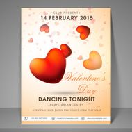Valentines Day celebration party flyer or banner N2