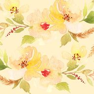 Greeting card Floral background Watercolor painting Handmade N4