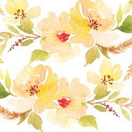 Greeting card Floral background Watercolor painting Handmade N6