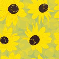 Seamless background with yellow flowers N2