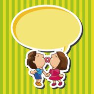 Valentine's day couple theme elements N16