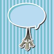 Eiffel Tower theme elements vector eps N3