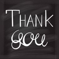 Vector Thank you chalk card N2