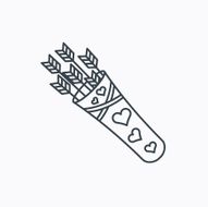Cupid arrows icon Love weapon sign N9