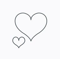 Love hearts icon Lovers sign N18