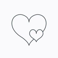 Love hearts icon Lovers sign N19